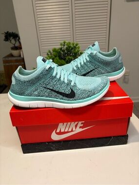Nike Free 4.0 Flyknit Teal Women’s Running shoes size 8 , 2014 *Rare* model